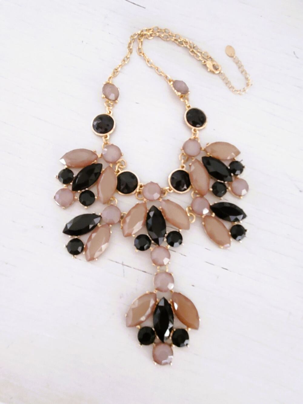 Vintage Black and Gray Cara NY Statement Necklace